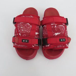 Vintage Seichi Japanese Red Slides EU Men Sz US 8/ EU 41